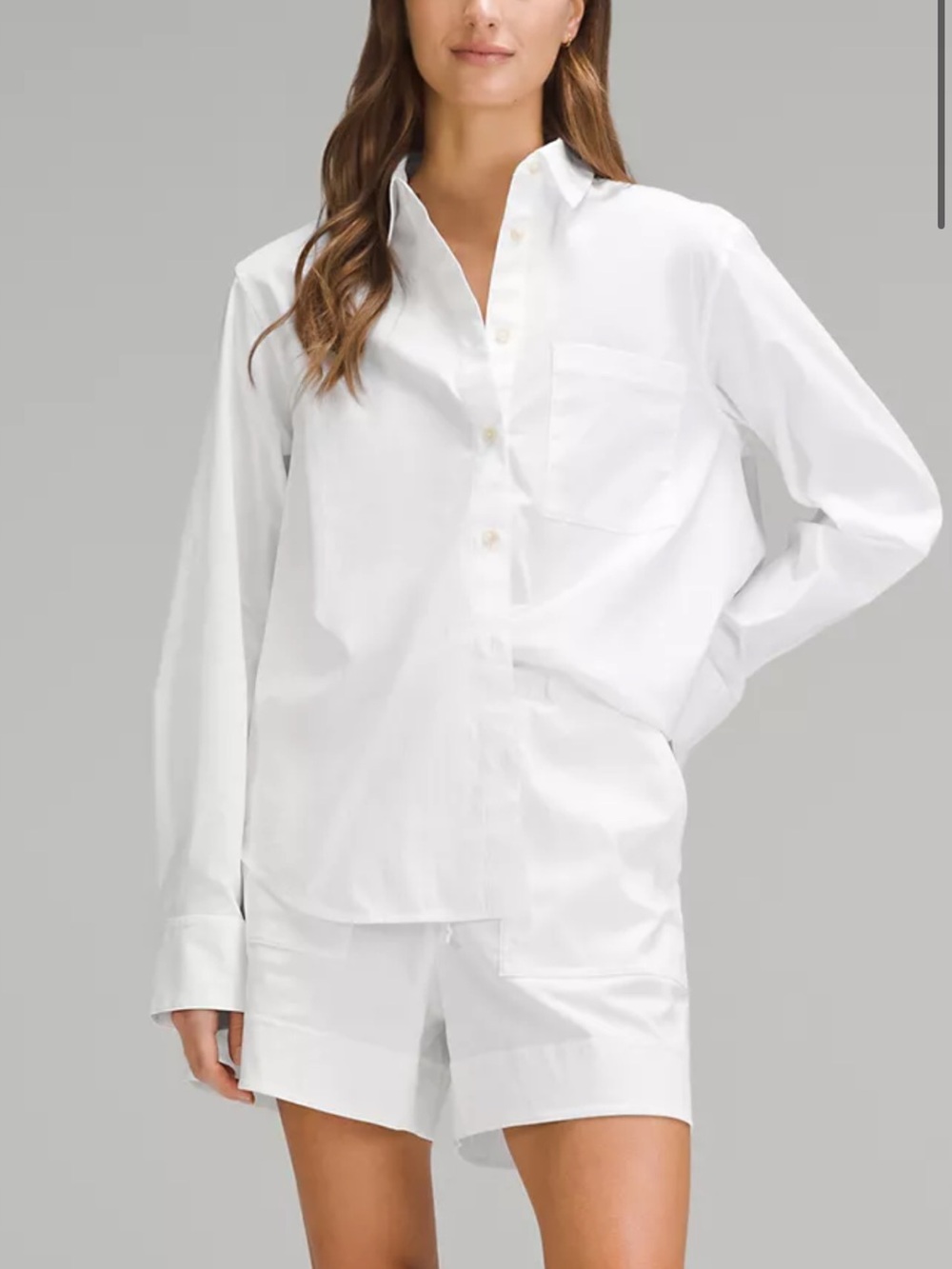 lululemon athletica White Button-Down Shirt